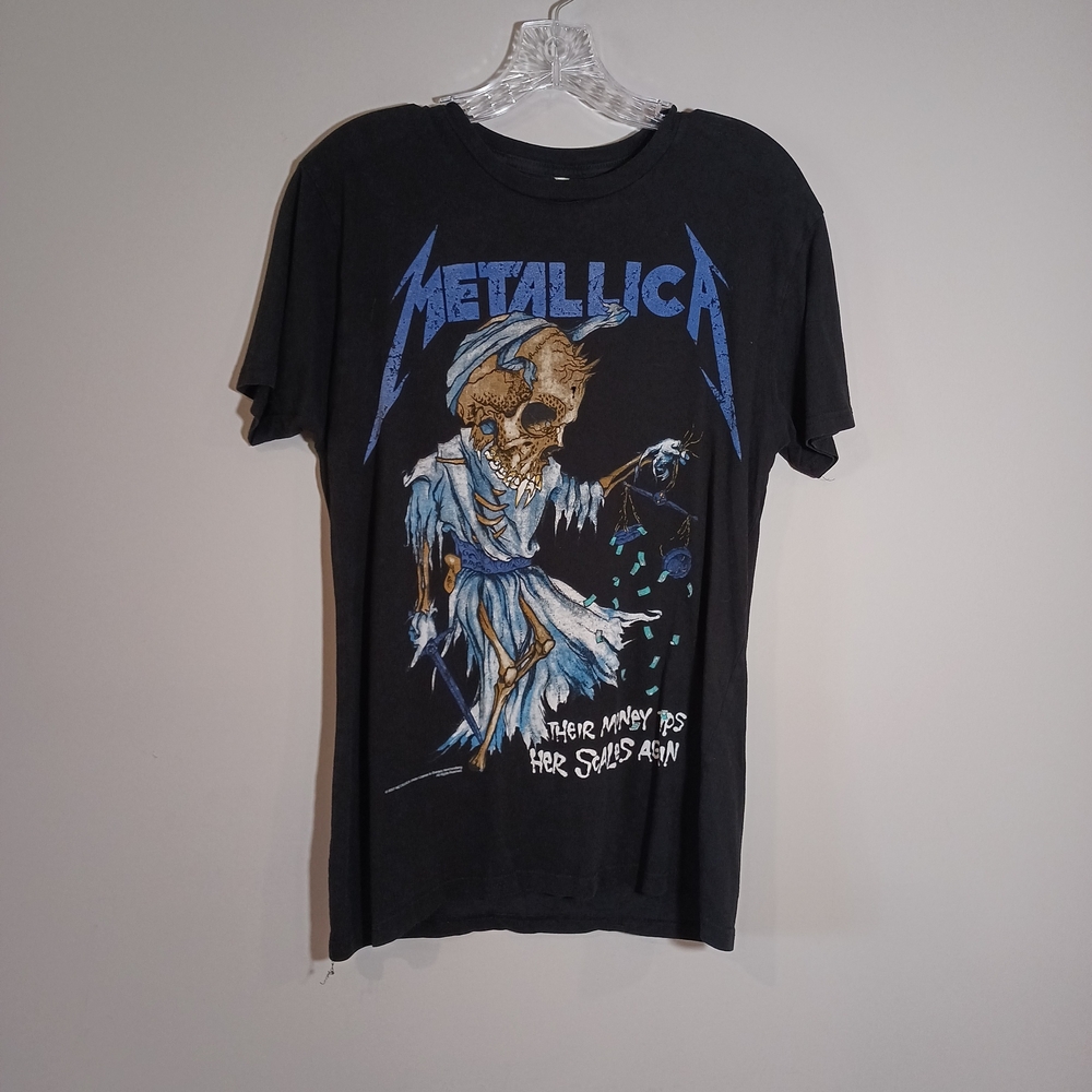 Metallica 2 Side Band Tee Their money tips her scales again Size M